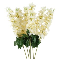 6 x 75cm Delphinium Cream Artificial Stem