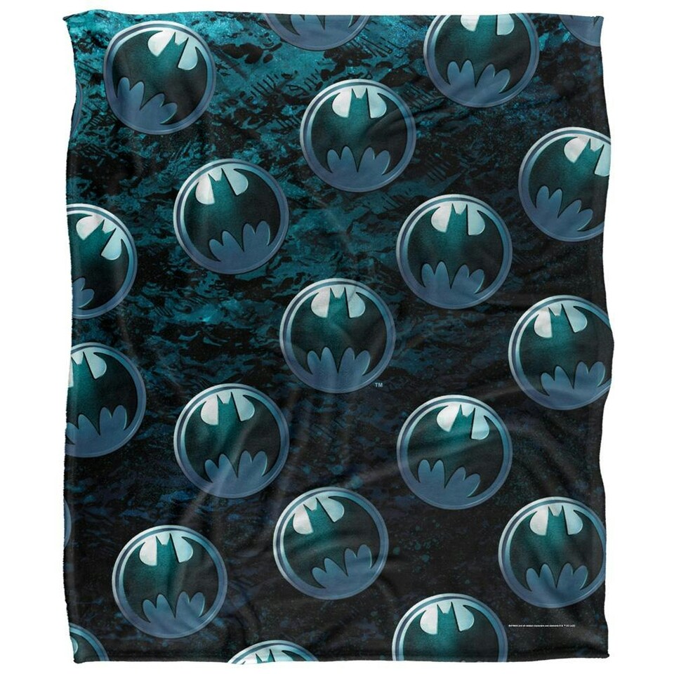 image 1 of Batman Repeat Logo Blanket - Multicoloured - One Size