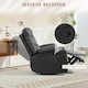 image 4 of HOMCOM Recliner Armchair, Swivel PU Leather Manual Reclining Chair with Adjustable Leg Rest, Drink Holders, Side Pockets, Rocker Chair for Home Living Room, Black