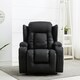 image 5 of Caesar Dual Motor Rise Recliner Bonded Leather Heat And Massage Chair (Black)
