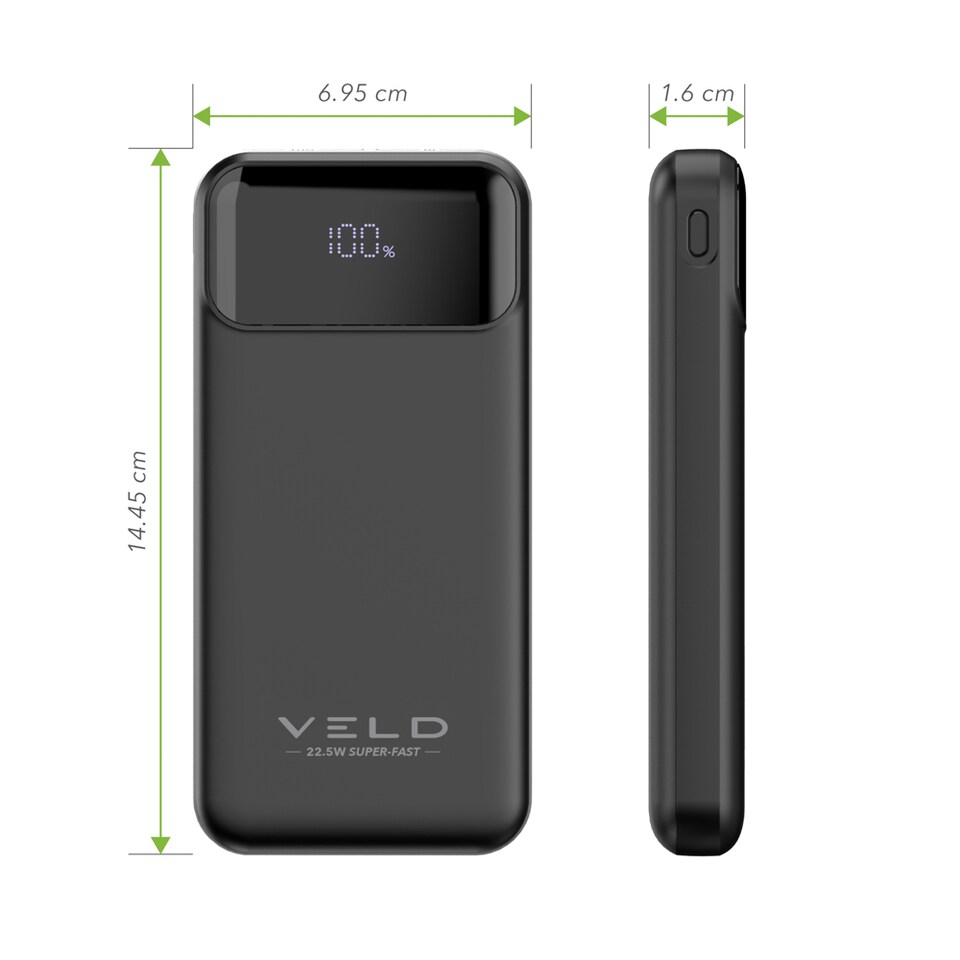 image 1 of VELD VPB1022B 10,000mAh 22.5W Power Bank