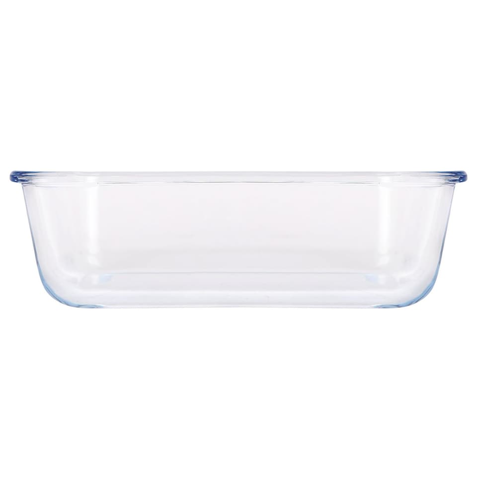 image 1 of Argon Tableware Rectangular Glass Cake Dishes - 22cm x 16.5cm - Pack of 2 | Clear | Clear | 22cm x 16.5cm