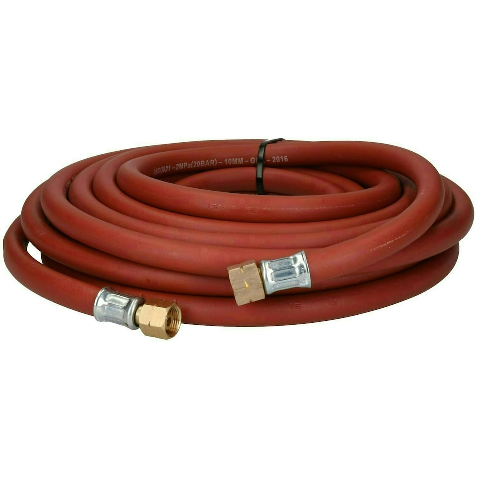 image 1 of Single Acetylene Fitted Rubber Hose Pipe Cutting & Welding 5M 3/8" BSP Gas