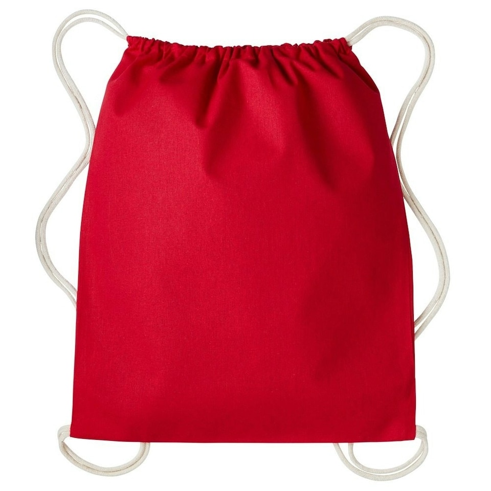 Nutshell Drawstring Gymsac - Hot Red/Natural - One Size | Red | One Size