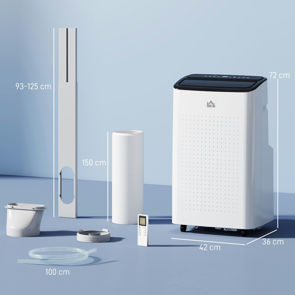 image 1 of HOMCOM 12000 BTU Portable Air Conditioner Unit with WiFi Smart App, 26m²