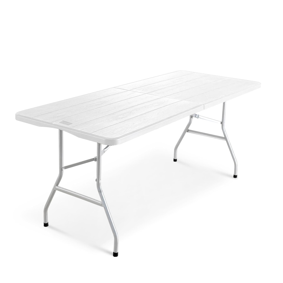 image 1 of Keplin 6ft Folding Table 180x70cm Waterproof Sturdy Metal Frame Portable