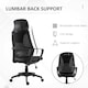 image 5 of Vinsetto Mesh Back Office Chair w/ Adjustable Height Padded Headrest Black