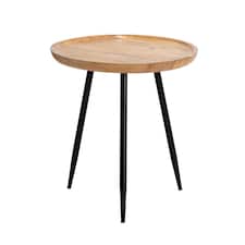 Chervey Round Solid Mango Wood Side Table with Tri-Pin Legs Large