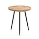 image 1 of Chervey Round Solid Mango Wood Side Table with Tri-Pin Legs Large