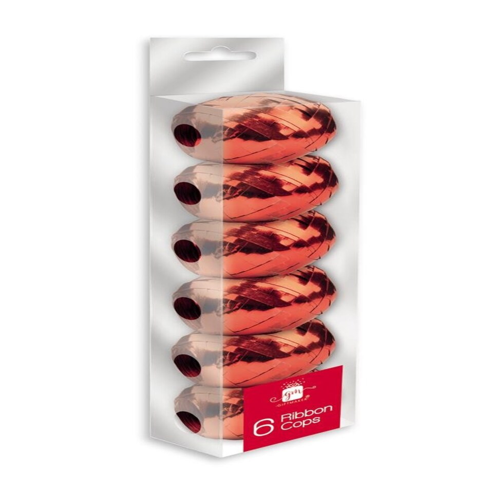Pack of 6 Christmas Red Ribbon Cops