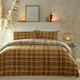 image 1 of Portfolio Home Tartan Checked Brushed Cotton Flannel Duvet Cover Set Orange | King