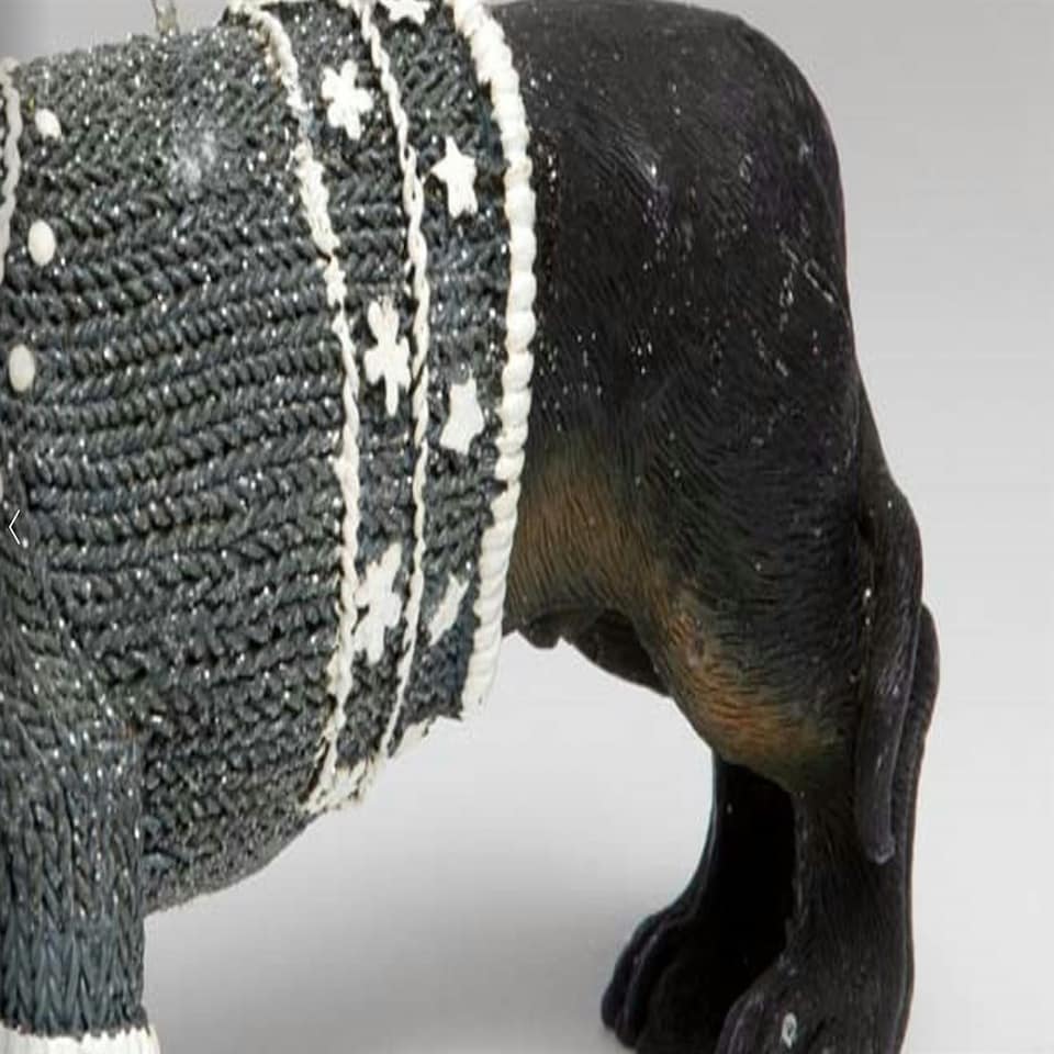 image 1 of Shatchi 20x14cm Dachshund Wiener Figurine Room Aesthetic Cute Dog Shaped Decorative Candle Gifts for Animal Lover, Wax, Black