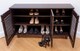 image 5 of Essentials Modern Shoe Storage Cabinet 3 Doors Footwear Stand Rack Unit Cupboard Dark Wenge