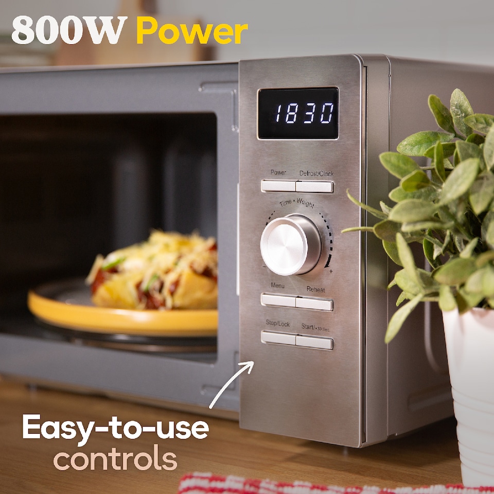 image 1 of Russell Hobbs RHMD828SS, 20L Classics Digital Microwave in Stainless Steel