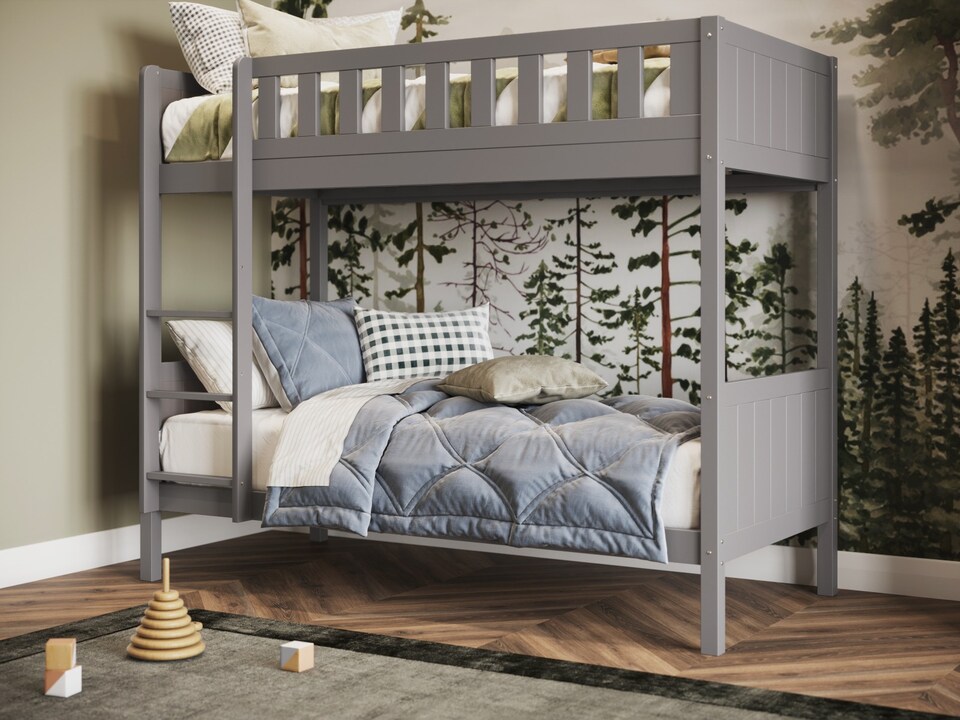 image 1 of Flair Bea Shorty Wooden Bunk Bed Grey