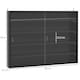 image 7 of HOMCOM 5-Tier Wall Display Shelf Unit Cabinet w/ Shelves Glass Doors Black