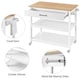 image 5 of Yaheetech  Kitchen Island Cart on Wheels White