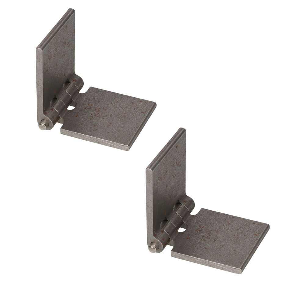 image 1 of Pack of 2 Solid Drawn Steel Butt Hinges Extra Heavy Duty Industrial 50x120mm Silver