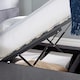 image 5 of Ottoman End Lift Storage Bed Single Hopsack Fabric Bed Frame Gas Lift Furniture