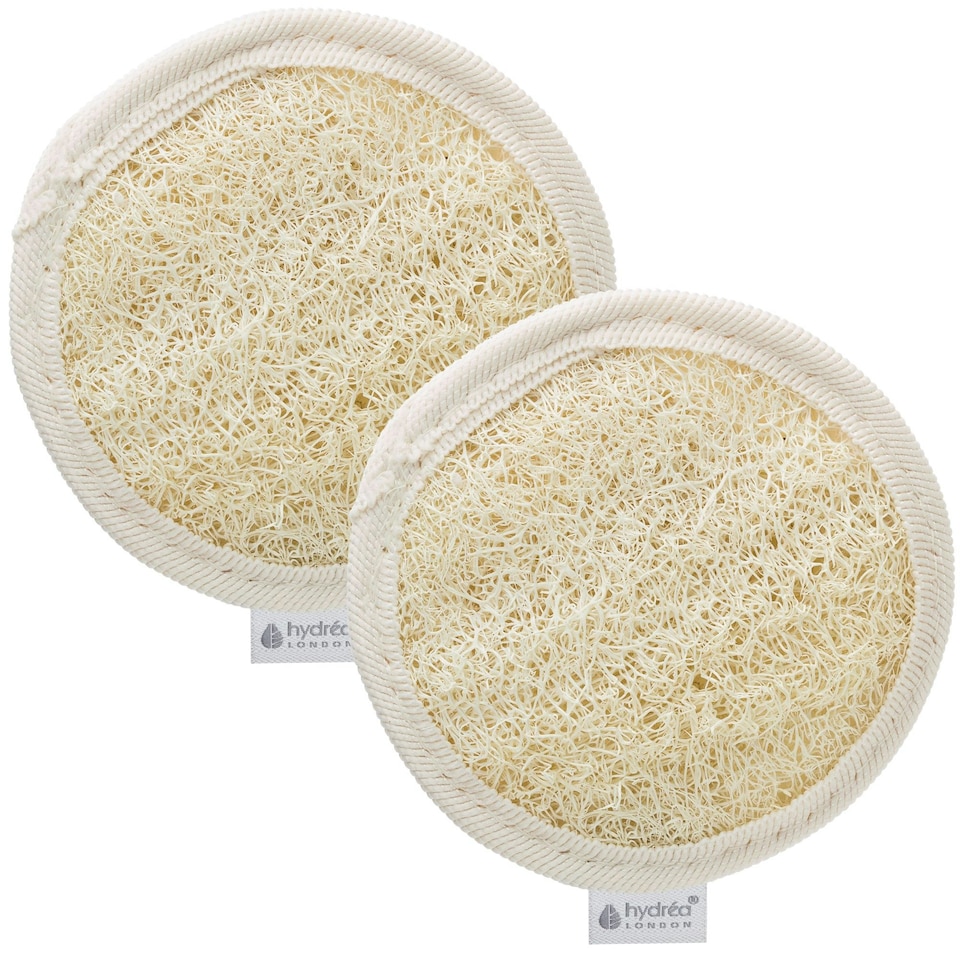 image 1 of Hydréa London Organic Egyptian Loofah Facial Pad - Dual Sided - 2 Pack