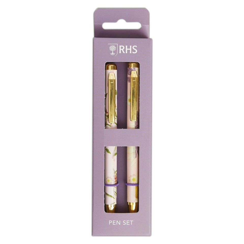 image 1 of RHS Ballpoint Pen Set, Cottage Garden, Multicoloured, Pack of 2
