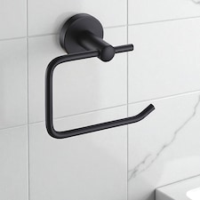 Showerdrape Modernity Black Stainless Steel Wall Mounted Toilet Roll Holder | Black | 1
