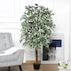 image 2 of Outsunny 160cm5.2FT Artificial Ficus Silk Tree with Nursery Pot, Decorative Fake Plant, for Indoor Decor