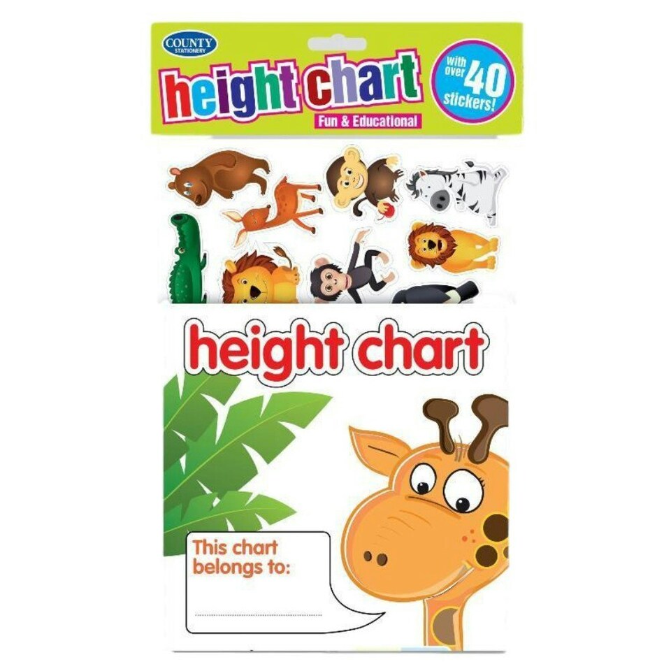 image 1 of Children's Height Chart with over 40 Stickers