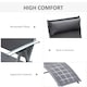 image 4 of Outsunny Sun Lounger Recliner w/ Pillow Foldable 7 Levels Textilene Grey