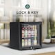 image 5 of DMD 50L Glass Mini Fridge with LED Light, Lock & Key | Black