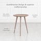 image 4 of Electra Round Solid Mango Wood Side Table for Living Room Bedroom