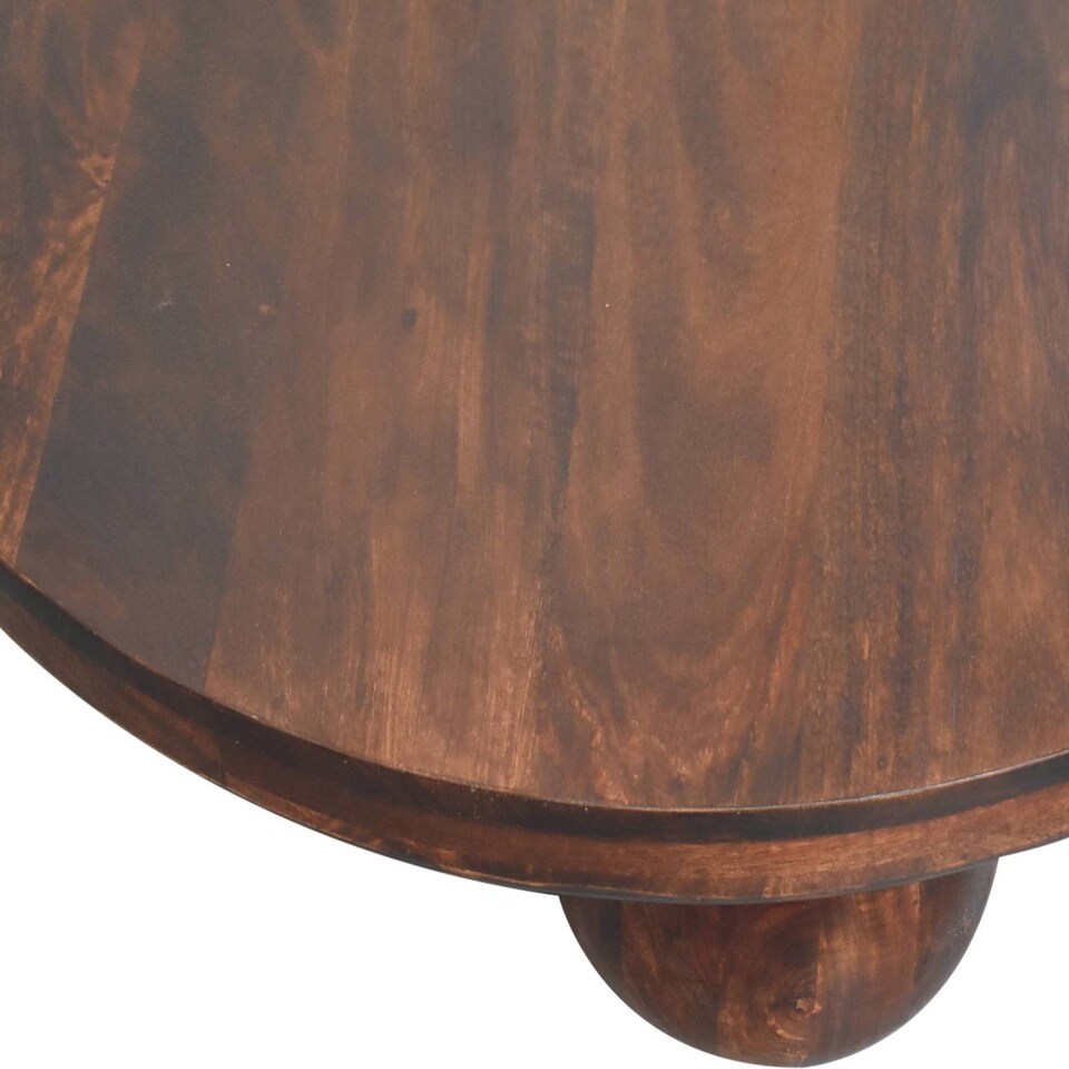 image 1 of Artisan Furniture Solid Wood California Walnut Central Table with Ball Feet