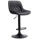 image 1 of Living and Home 2 Pcs Faux Leather Height Adjustable Bar Stool - Black