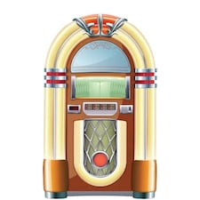 Wooden Effect Jukebox PVC Party Sign Decoration 152cm x 93cm