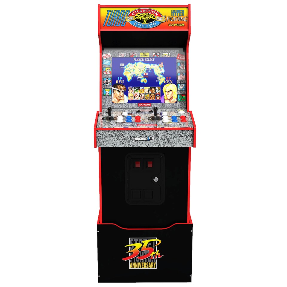 image 1 of Arcade1Up Street Fighter Turbo Legacy Yoga Flame 14-in-1 Wifi Enabled Arcade Machine | Orange
