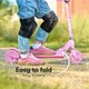 image 3 of Zinc Two Wheeled Folding Light Up Explorer Scooter - Unicorn with Tassels