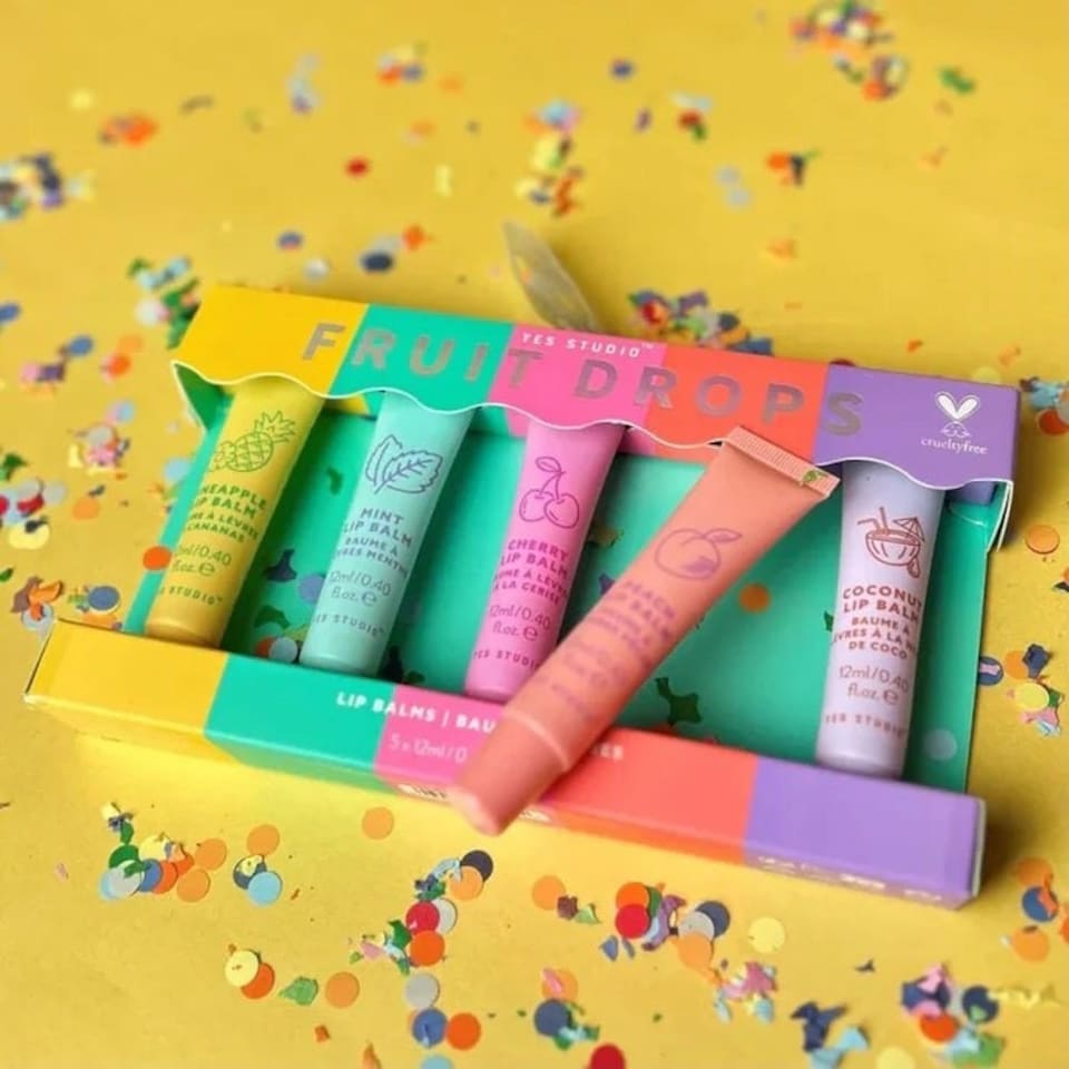 image 1 of Yes Studio Fruit Drops Lip Balms 5 Pack