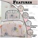 image 2 of VELVETIO Elephant Friends Duvet Cover Set Luxury Kids Reversible Beddings Pink | Double