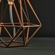 image 2 of ValueLights Modern Small Copper Metal Basket Cage Table Lamp With White Fabric Shade