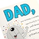 image 3 of Dog Illustration Pop Up Design Funny Dad Birthday Card