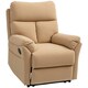 image 1 of HOMCOM Recliner Chair Reclining Chair with Adjustable Leg Rest Light Brown Brown