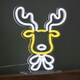 image 2 of 25cm Light up Christmas Reindeer Face Table Top Neon Sign