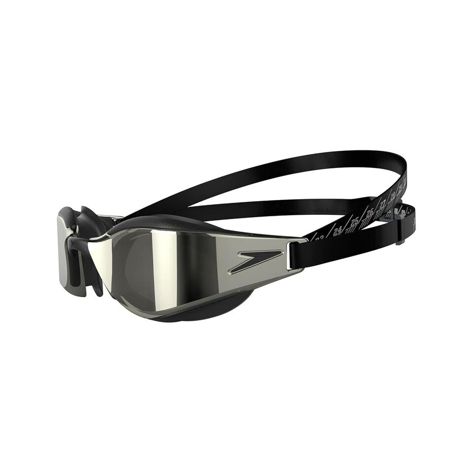 image 1 of Speedo Unisex Adult Fastskin Hyper Elite Swimming Goggles | Black | Black/Oxid Grey/Chrome | One Size | 1