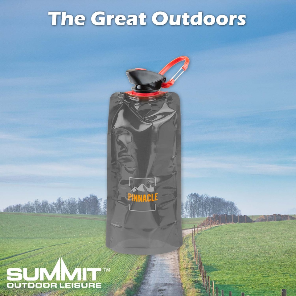 image 1 of vfm-estore Collapsible Water Carrier Flip-Top Lid Thick Plastic Black