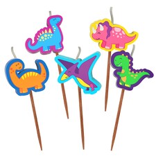 Kids Cartoon Dinosaurs Birthday Candles Set