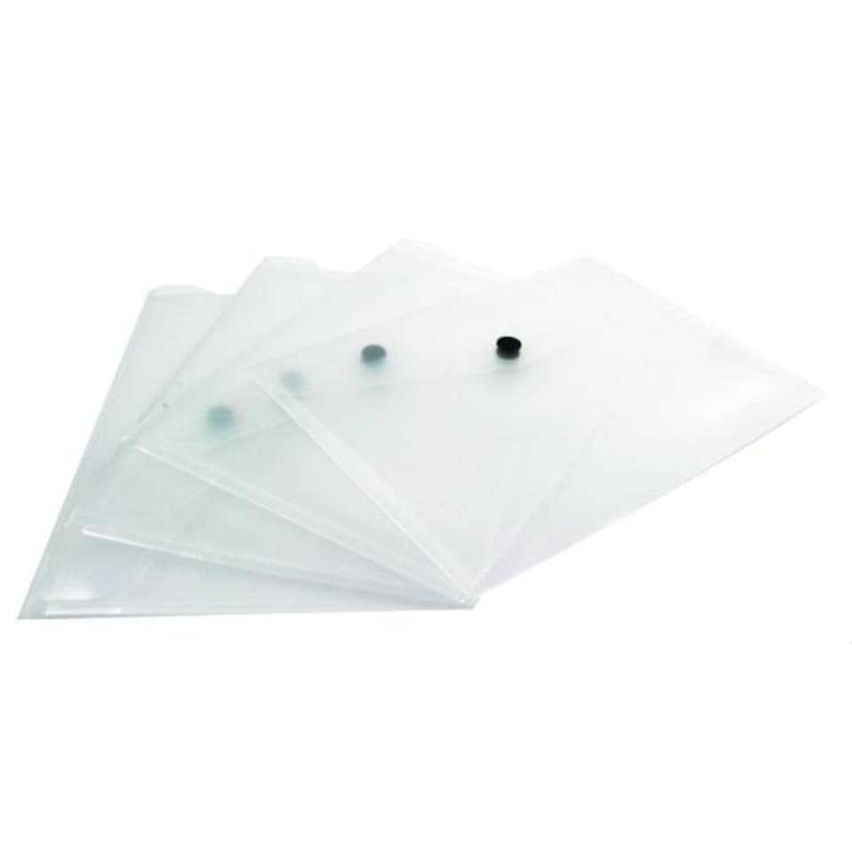 image 1 of Pack of 12 A5 Polypropylene Clear Document Folders