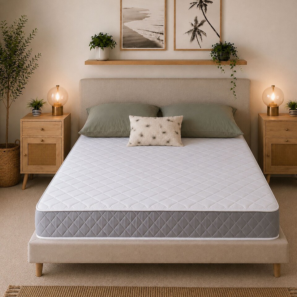image 1 of Diamond Essentials 18cm Foam-Free Spring Mattress Cool Touch Cover