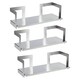 image 1 of Stainless Steel Wall Shelf with Double Metal Brackets - 60x23.5cm | Grey | 3