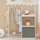 image 6 of SoBuy Kids Wardrobe with Hanging Rail, Storage Box & 3 Hooks, White, 38.2x13.8x42.5 inches, 22.5 kg - KMB40-W