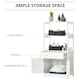 image 4 of kleankin Bathroom Floor Storage Cabinet Kitchen Sideboard Standing Unit W/ Doors